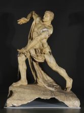 Ivan Zajec, Atlet s palico, stanje pred konservatorsko-restavratorskem posegom.