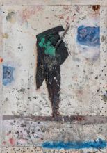 Ivo Prančič, Brez naslova, 2000, olje, kolaž, papir