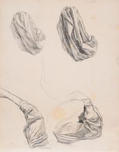 Ivana Kobilca, Študija rokavov ženskih oblek za  Slovenija se klanja Ljubljani