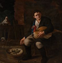 Joannes Almenak, im. Almanach (Antwerpen?, ok. 1640/1645 – po 1684), Deček s puranom, (ok. 1680)