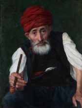 Ivana Kobilca, Bošnjak s pipo, (ok. 1900)