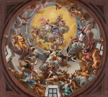 Matevž Langus, Pomanjšana upodobitev Quaglieve kupole iz leta 1703, 1841