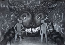 Lucija Škrjanec, Legenda o Hudičevem borštu