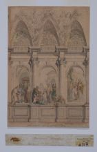 Janez Wolf, Osnutek za fresko v Vipavi I, (pred 1876)