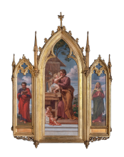 Janez Wolf, Sv. Jožef z Jezusom, sv. Joahim in sv. Ana (triptih), (1880–1884)