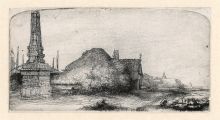 Koča in mejnik na nasipu Spaarndammerdijk, (ok. 1650)