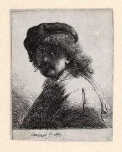 Avtoportret s kapo in šalom, 1633