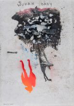 Ivo Prančič, Brez naslova, 2020, olje, kolaž, papir