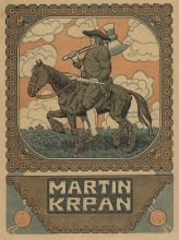 Hinko Smrekar, Naslovnica za povest Frana Levstika Martin Krpan z Vrha, (1917), Knjižnica Mirana Jarca Novo mesto